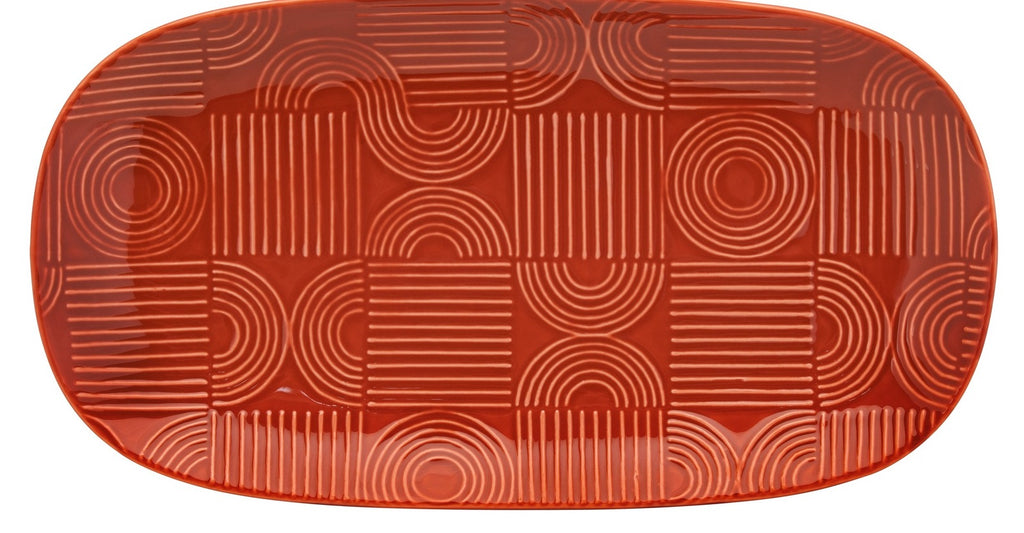 Maxwell & Williams: Arc Oblong Platter - Terracotta (33cm)