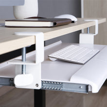 Load image into Gallery viewer, Gorilla Office: Clamp-On Keyboard Tray - White