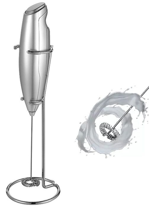 Electric Milk Frother Mixer Automatic Stirrer - Silver
