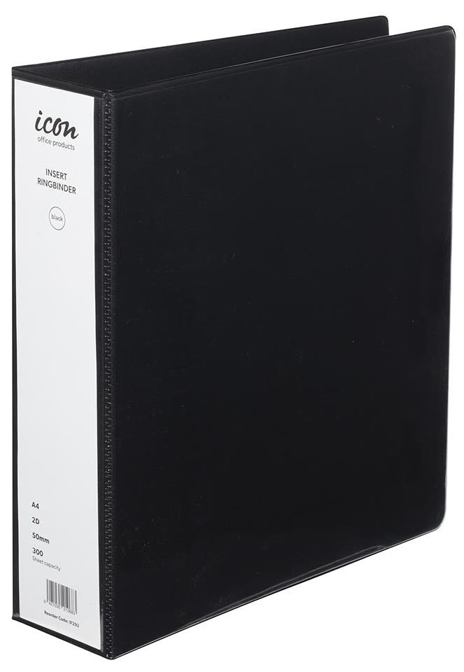 Icon Insert Binder A4 2D 50mm Black