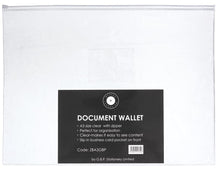 Load image into Gallery viewer, OSC Document Wallet A3 Zip Closure Clear Pack of 5