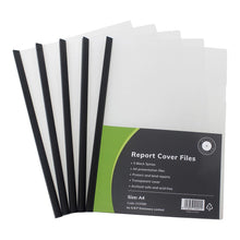 Load image into Gallery viewer, OSC Report Cover Clear A4 Black Spine Pack of 5