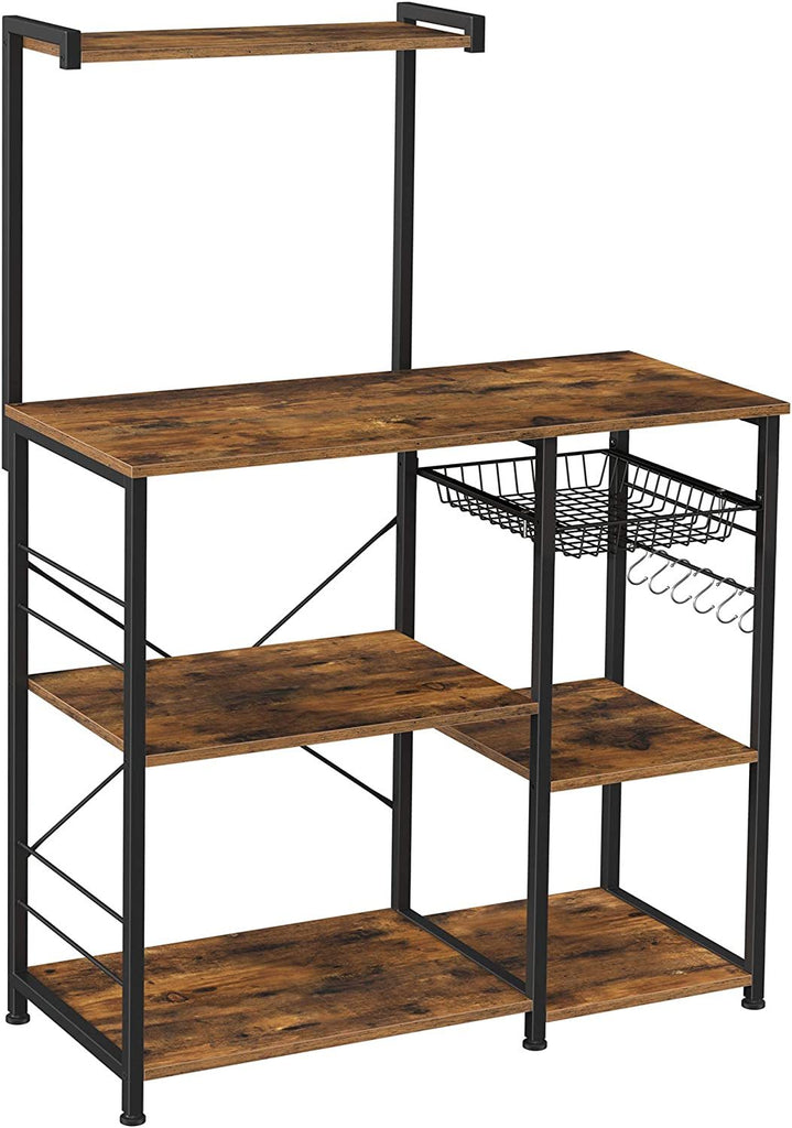 Vasagle Baker’s Rack with Shelves - Rustic Brown
