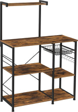 Load image into Gallery viewer, Vasagle Baker’s Rack with Shelves - Rustic Brown