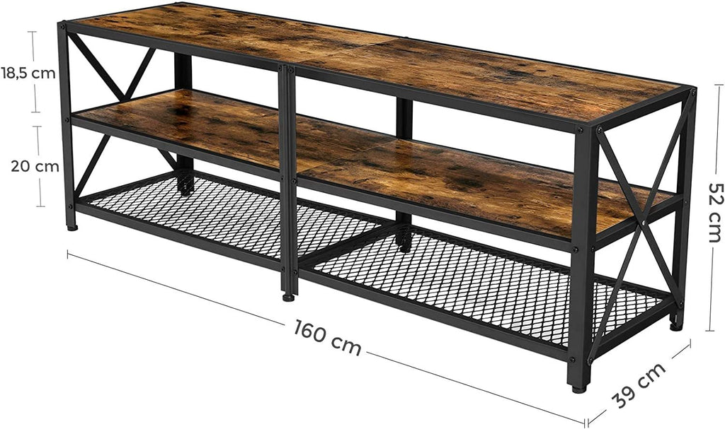 Vasagle 1.6M Large Television Stand With Shelves