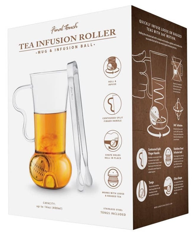 Final Touch: Infusion Roller Loose Tea Infuser Mug Set