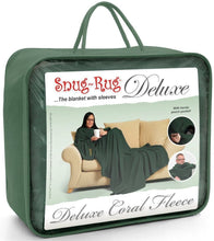 Load image into Gallery viewer, Snug-Rug: Deluxe Blanket with Sleeves - Racing Green