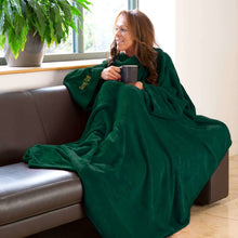 Load image into Gallery viewer, Snug-Rug: Deluxe Blanket with Sleeves - Racing Green