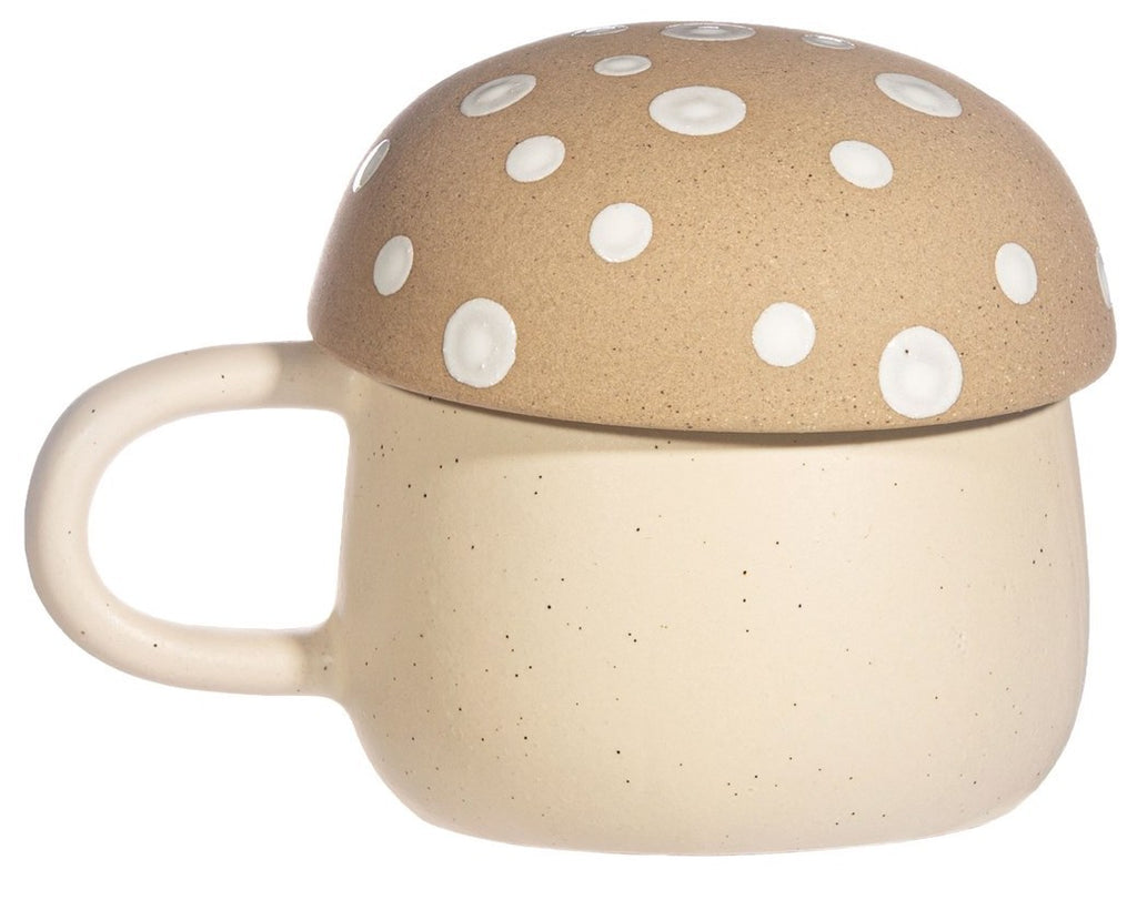 Sass & Belle: Cream Mushroom Mug With Lid