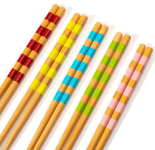 Load image into Gallery viewer, Sass &amp;Belle: Striped Bamboo Chopsticks - Sass &amp; Belle