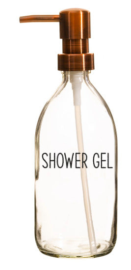 Sass & Belle: Shower Gel Refillable Glass Bottle With Pump