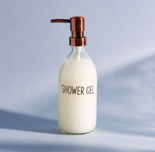 Sass & Belle: Shower Gel Refillable Glass Bottle With Pump