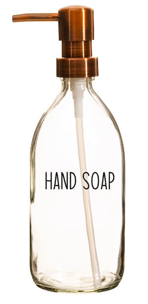 Sass & Belle: Hand Soap Glass Bottle Refillable With Pump