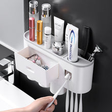 Load image into Gallery viewer, Perforated toothbrush rack 3 cups - grey