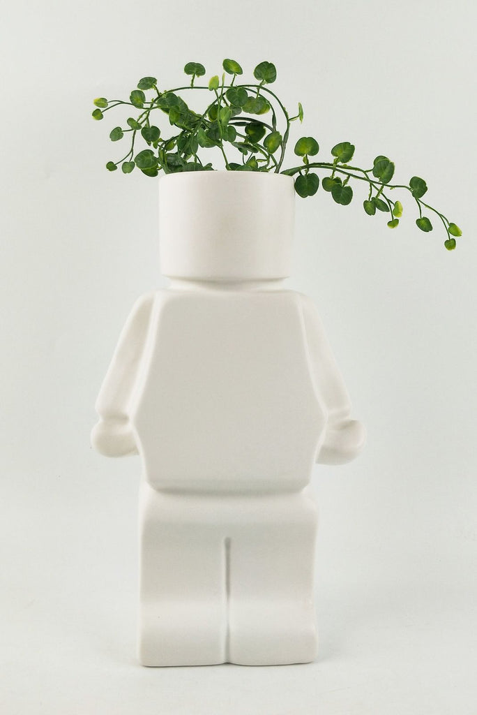Urban Products: Block Man Planter - White (32cm)