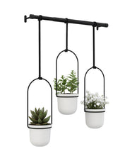 Load image into Gallery viewer, Umbra: Triflora Hanging Planter - White/Black