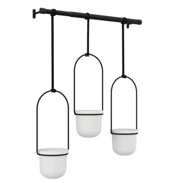 Umbra: Triflora Hanging Planter - White/Black