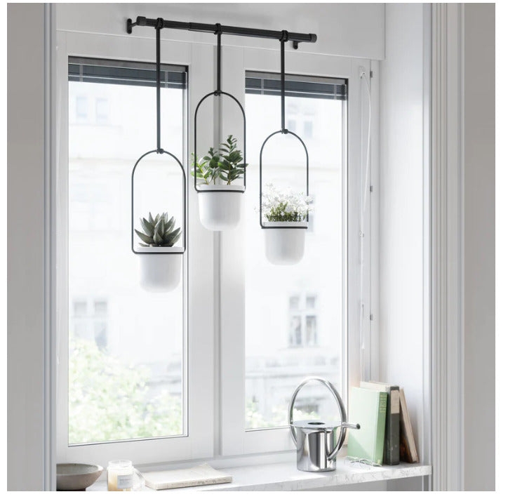 Umbra: Triflora Hanging Planter - White/Black