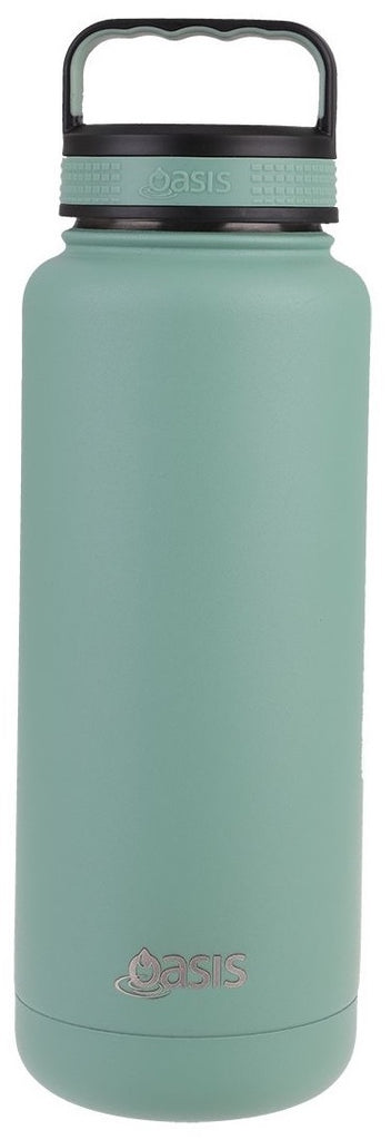 Oasis: Titan Stainless Steel Double Wall Insulated Bottle 1.2l (Green) - D.Line