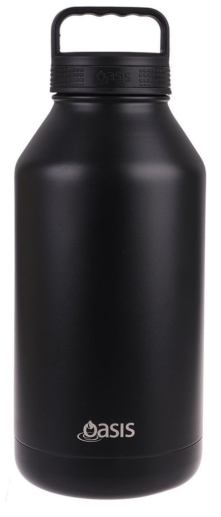 Oasis: Titan Stainless Steel Double Wall Insulated Bottle 1.9l (Black) - D.Line