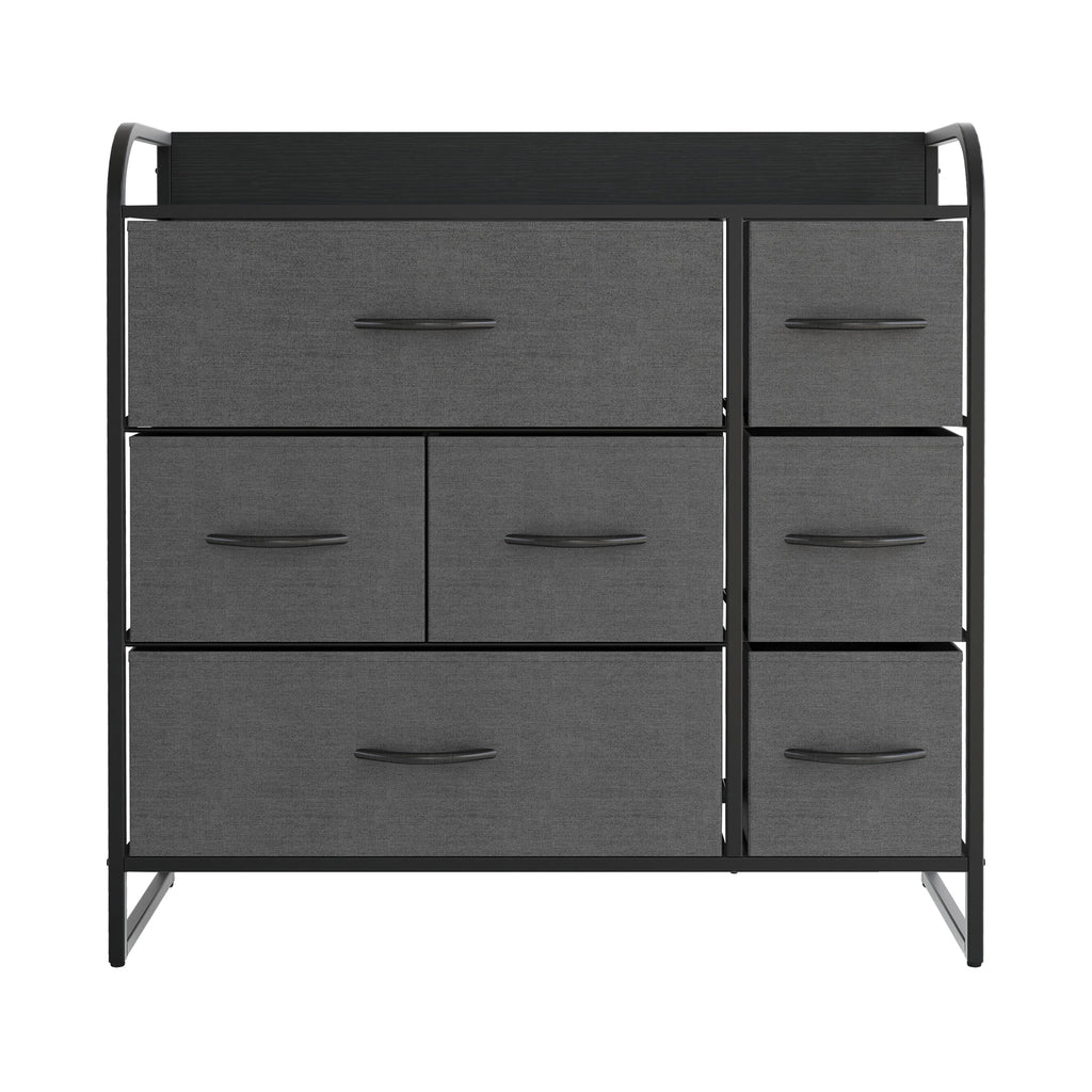 Ovela 7 Drawer Storage Chest - Dark Grey