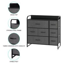 Load image into Gallery viewer, Ovela 7 Drawer Storage Chest - Dark Grey