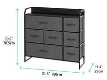 Load image into Gallery viewer, Ovela 7 Drawer Storage Chest - Dark Grey