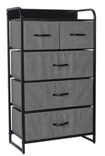 Load image into Gallery viewer, Ovela 5 Drawer Storage Chest - Dark Grey