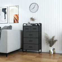 Load image into Gallery viewer, Ovela 5 Drawer Storage Chest - Dark Grey