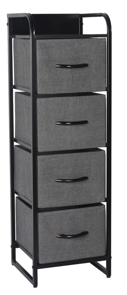 Ovela 4 Drawer Storage Chest - Dark Grey