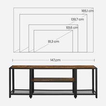 Load image into Gallery viewer, Vasagle 1.47M 3-Tier Industrial TV Stand