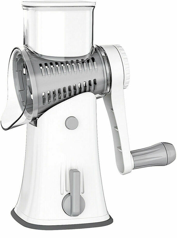 Hand-Cranked Rotary Drum Vegetable Cutter with 5 Blades