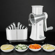 Load image into Gallery viewer, Hand-Cranked Rotary Drum Vegetable Cutter with 5 Blades