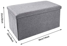 Load image into Gallery viewer, Linen Folding Organizer Storage Stool