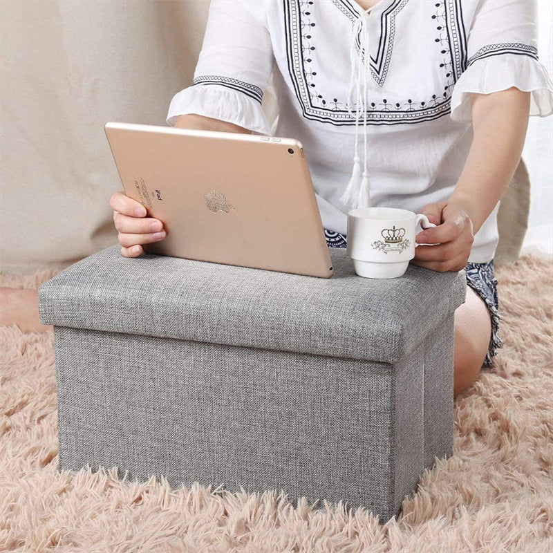 Linen Folding Organizer Storage Stool