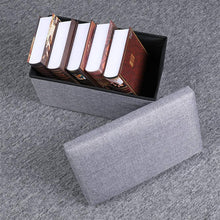 Load image into Gallery viewer, Linen Folding Organizer Storage Stool