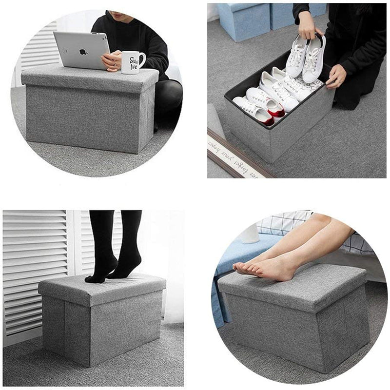 Linen Folding Organizer Storage Stool