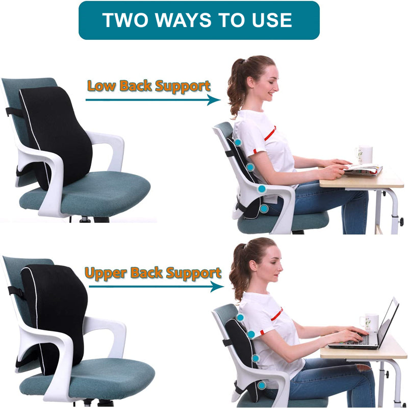 Breathable Lumbar Support Pillow for Office Chair & Car