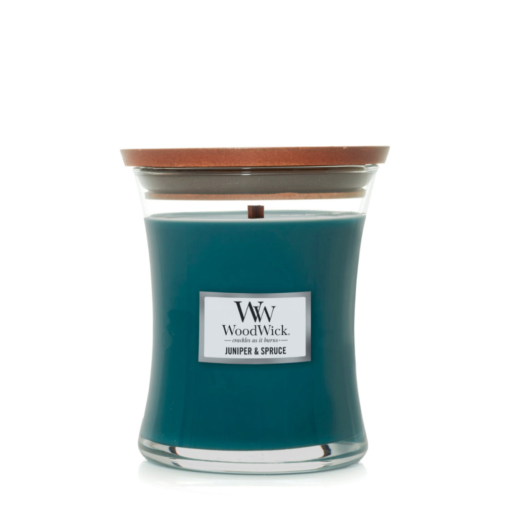 WoodWick: Hourglass Candles - Juniper & Spruce (Medium)