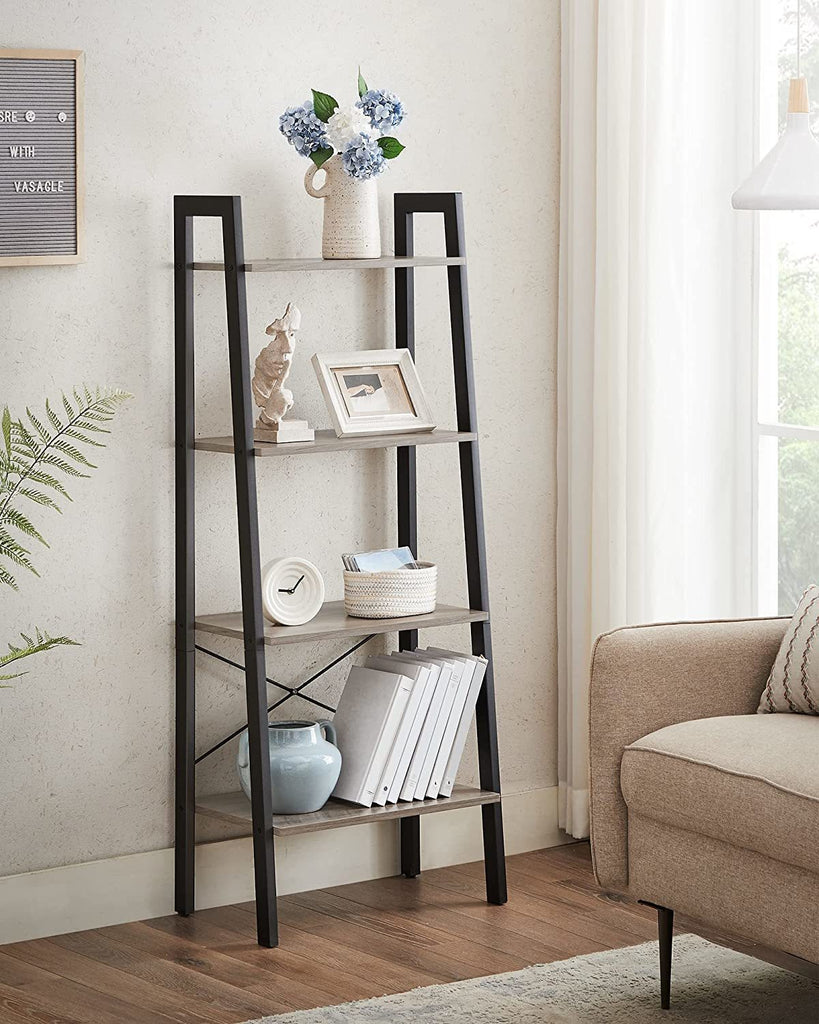Vasagle 4-Tier Ladder Bookshelf - Greige