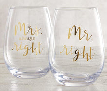 Load image into Gallery viewer, Heartfelt: Stemless Wine Glass - Mr. Right