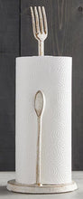 Load image into Gallery viewer, 47th &amp; Main: Paper Towel Holder - Cast Iron Fork &amp; Spoon