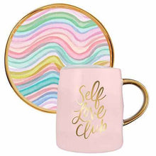 Load image into Gallery viewer, Artisanal Mug And Saucer Set - Self Love Club - Slant Collections