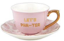 Load image into Gallery viewer, Tea Cup &amp; Saucer Set - Par-Tea - Slant Collections