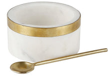 Load image into Gallery viewer, Marble Bowl With Brass Spoon - Santa Barbara Design Studio