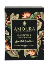 Load image into Gallery viewer, Amoura: Luxury Fragrant Candle: Frangipani &amp; French Pear