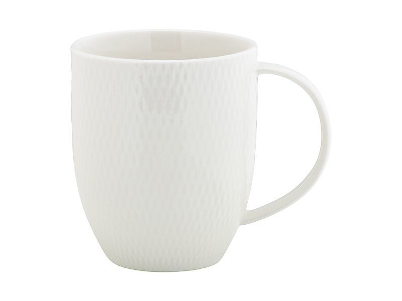 Maxwell & Williams: White Basics Diamonds Coupe Mug (370ml) (Set of 4)