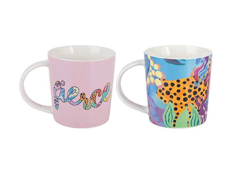 Maxwell & Williams: Kasey Rainbow Be Fierce Mug Set - Fierce (380ml) (Set of 2)