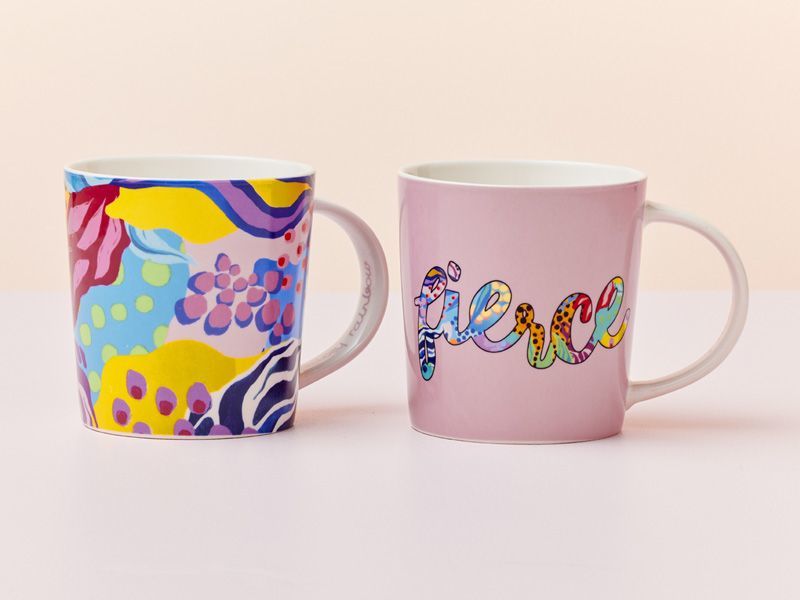 Maxwell & Williams: Kasey Rainbow Be Fierce Mug Set - Fierce (380ml) (Set of 2)