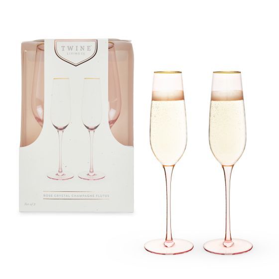 Rose Crystal Champagne Flute - Twine